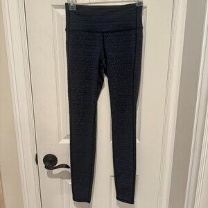 Athleta Navy Blue and Black Patterned Cozy Leggings Size XS
